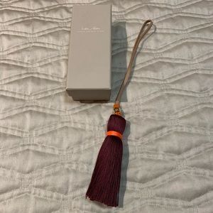 India Hicks burgundy tassel